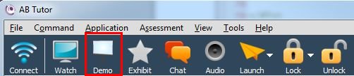 Toolbar with Demo highlighted