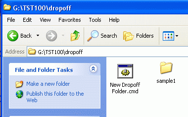 Image of the New Dropoff folder script