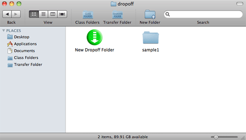 Image of a dropoff folder