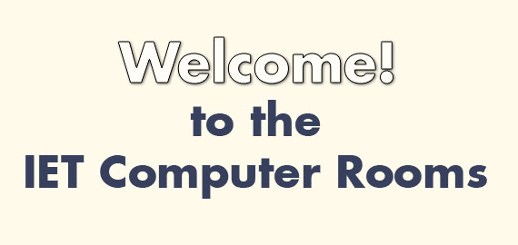 Welcome to the Computer Rooms